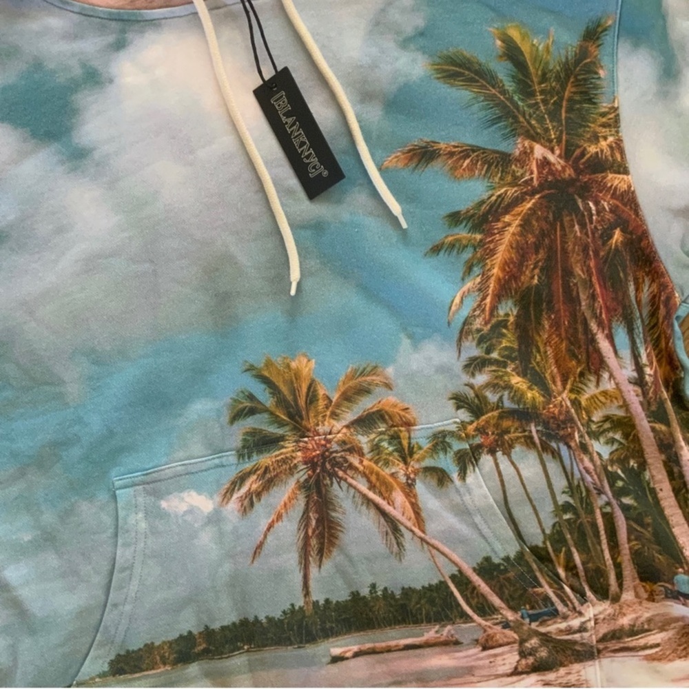 Blank NYC Paradise Island Vibe Hoodie Size Medium BNWT - Picture 6 of 14